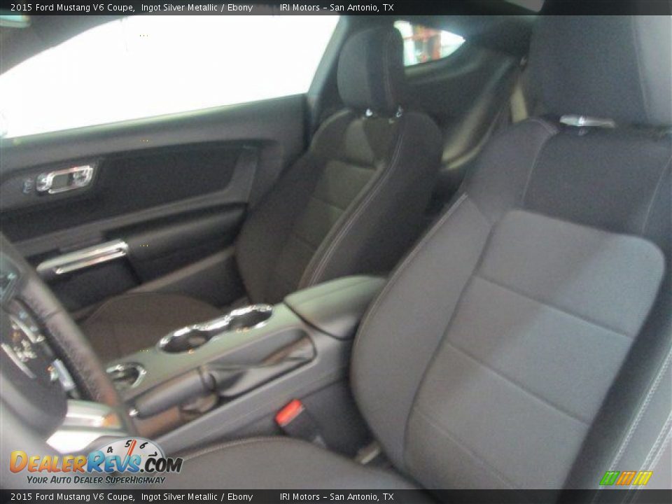 Front Seat of 2015 Ford Mustang V6 Coupe Photo #10