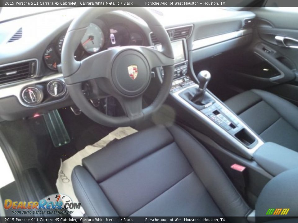 Black Interior - 2015 Porsche 911 Carrera 4S Cabriolet Photo #12