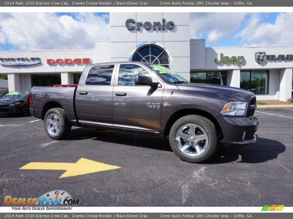 2014 Ram 1500 Express Crew Cab Granite Crystal Metallic / Black/Diesel Gray Photo #1