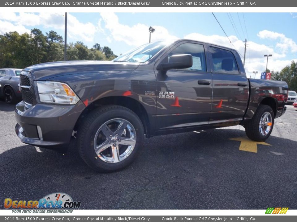 2014 Ram 1500 Express Crew Cab Granite Crystal Metallic / Black/Diesel Gray Photo #3