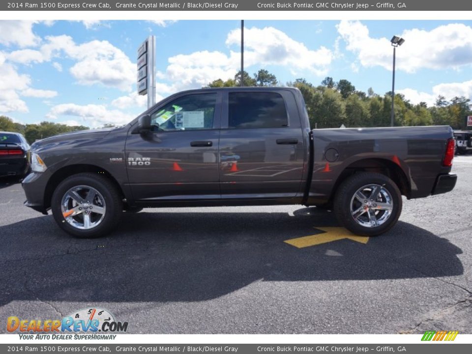 2014 Ram 1500 Express Crew Cab Granite Crystal Metallic / Black/Diesel Gray Photo #4