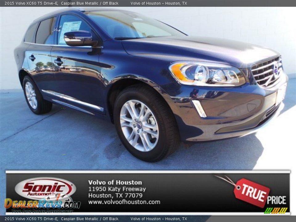 2015 Volvo XC60 T5 Drive-E Caspian Blue Metallic / Off Black Photo #1