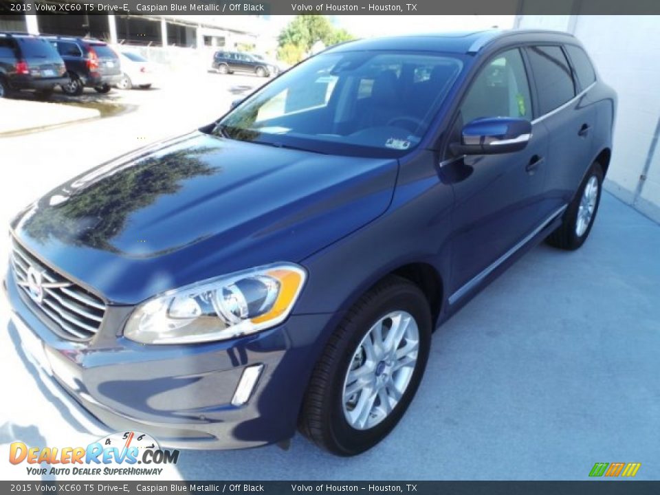 2015 Volvo XC60 T5 Drive-E Caspian Blue Metallic / Off Black Photo #3