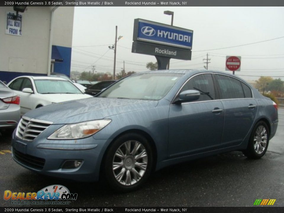 2009 Hyundai Genesis 3.8 Sedan Sterling Blue Metallic / Black Photo #1