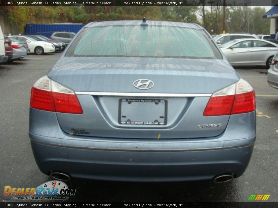 2009 Hyundai Genesis 3.8 Sedan Sterling Blue Metallic / Black Photo #5
