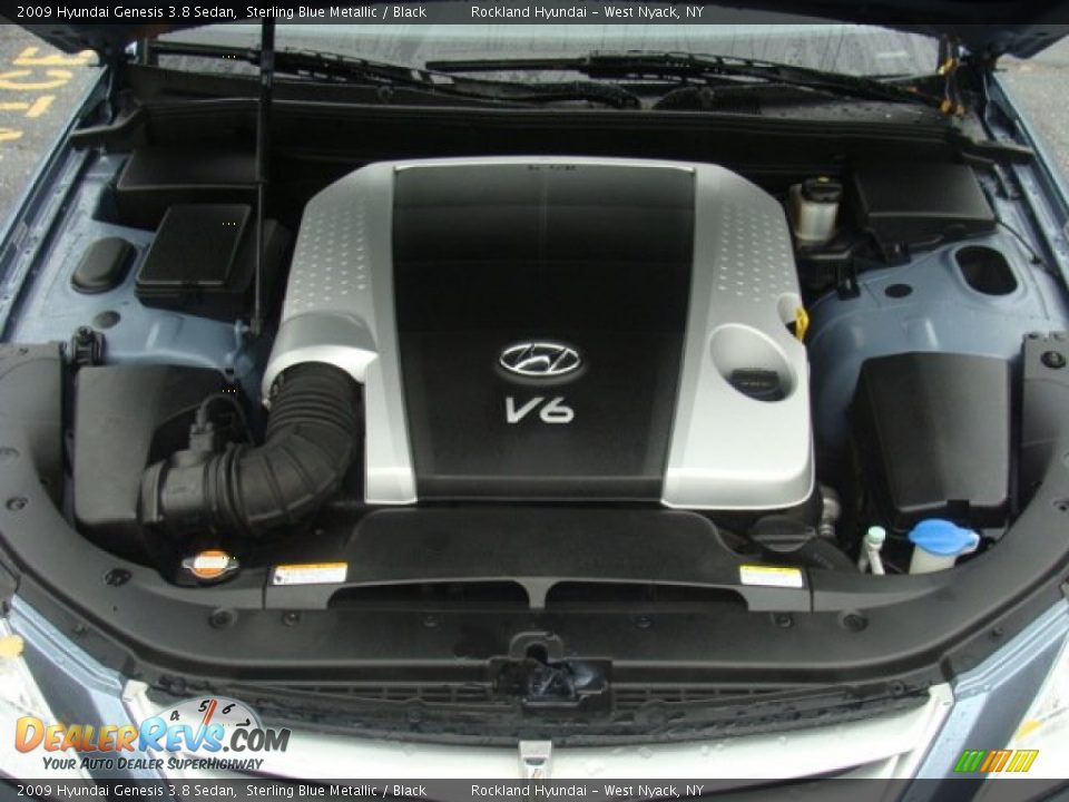 2009 Hyundai Genesis 3.8 Sedan Sterling Blue Metallic / Black Photo #29
