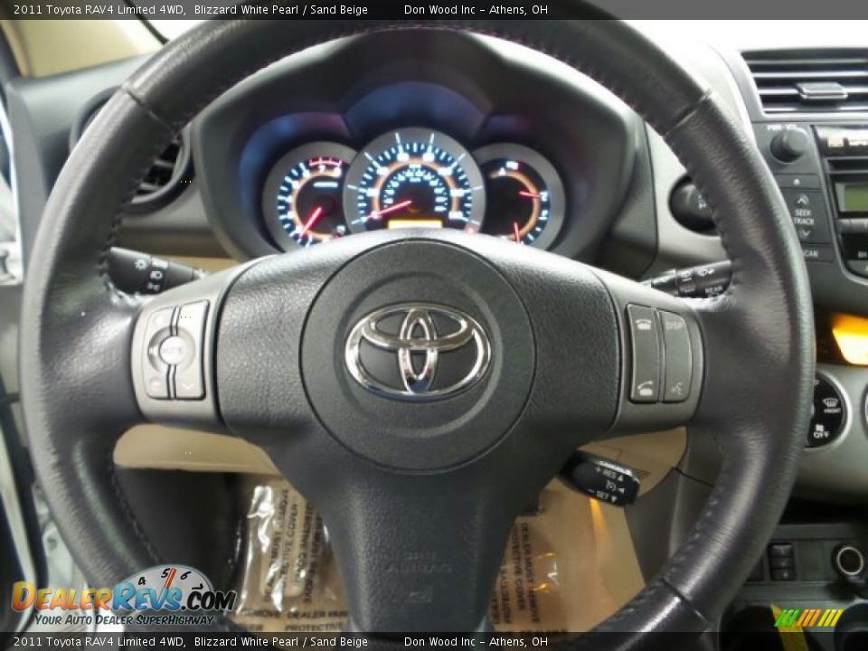 2011 Toyota RAV4 Limited 4WD Blizzard White Pearl / Sand Beige Photo #17