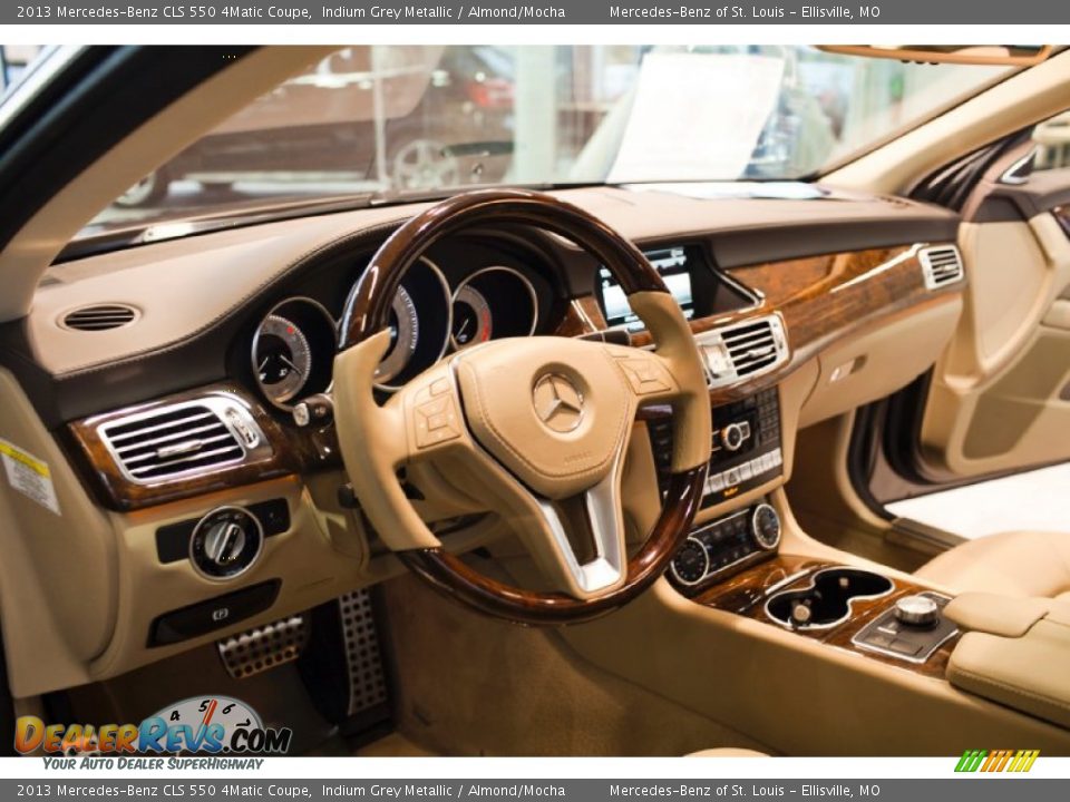 2013 Mercedes-Benz CLS 550 4Matic Coupe Indium Grey Metallic / Almond/Mocha Photo #19