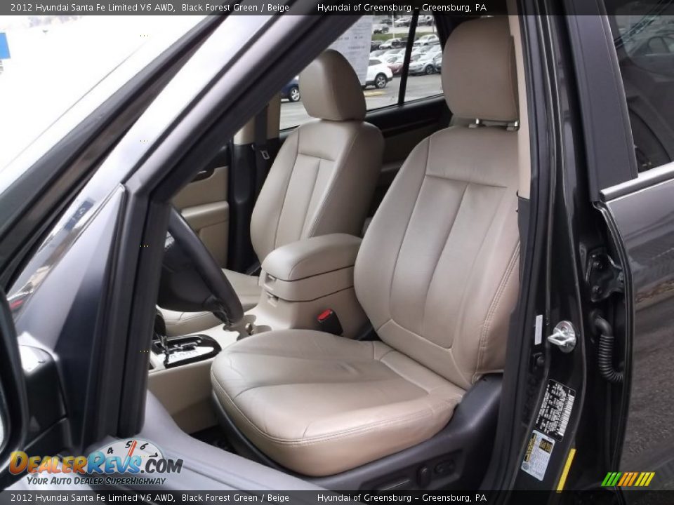 2012 Hyundai Santa Fe Limited V6 AWD Black Forest Green / Beige Photo #15