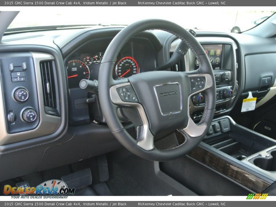 2015 GMC Sierra 1500 Denali Crew Cab 4x4 Iridium Metallic / Jet Black Photo #22