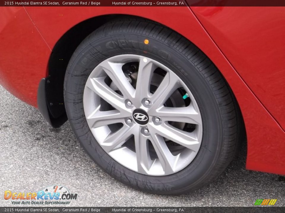2015 Hyundai Elantra SE Sedan Geranium Red / Beige Photo #3