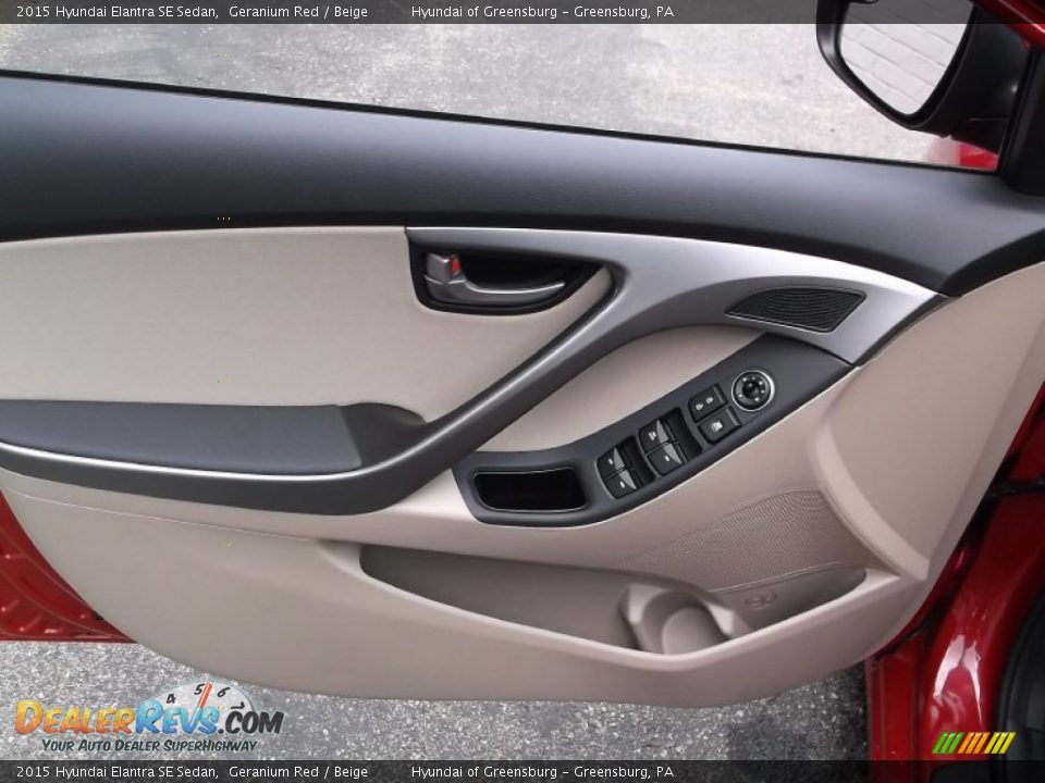 2015 Hyundai Elantra SE Sedan Geranium Red / Beige Photo #9