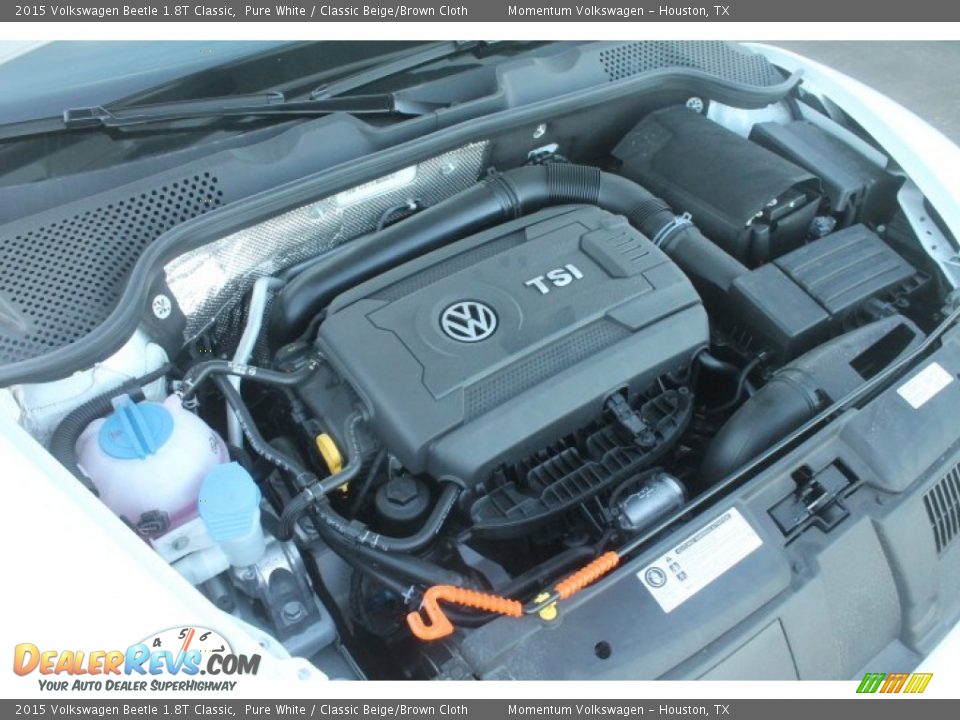 2015 Volkswagen Beetle 1.8T Classic Pure White / Classic Beige/Brown Cloth Photo #27