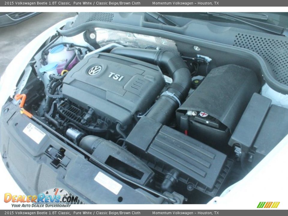 2015 Volkswagen Beetle 1.8T Classic Pure White / Classic Beige/Brown Cloth Photo #28