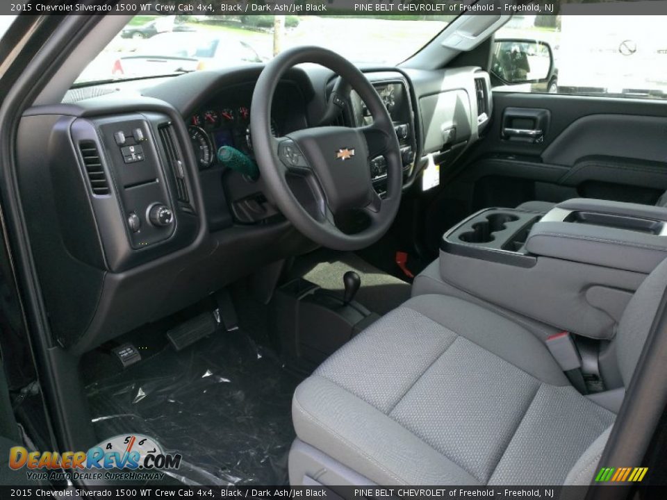 2015 Chevrolet Silverado 1500 WT Crew Cab 4x4 Black / Dark Ash/Jet Black Photo #8