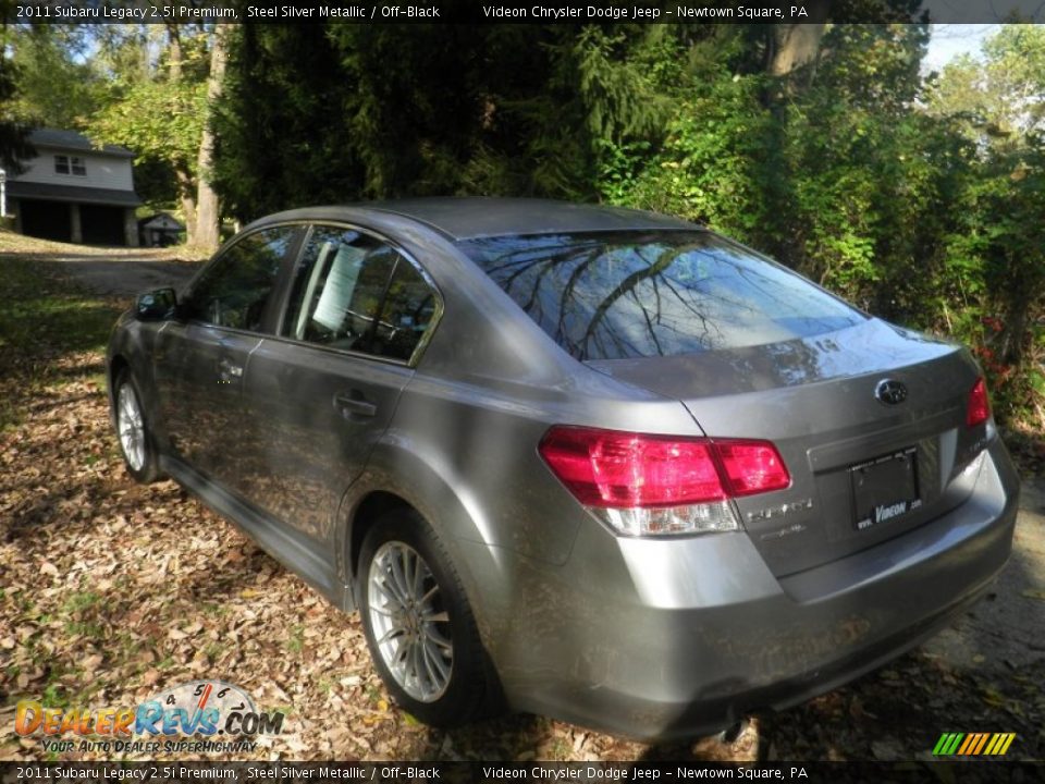 2011 Subaru Legacy 2.5i Premium Steel Silver Metallic / Off-Black Photo #6