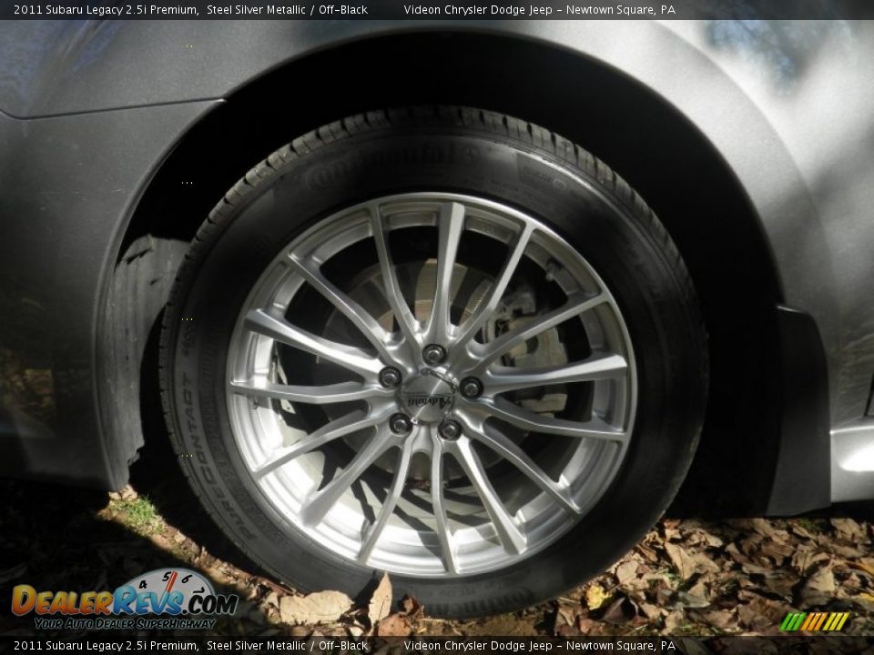 2011 Subaru Legacy 2.5i Premium Steel Silver Metallic / Off-Black Photo #9
