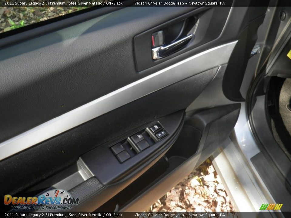 2011 Subaru Legacy 2.5i Premium Steel Silver Metallic / Off-Black Photo #13