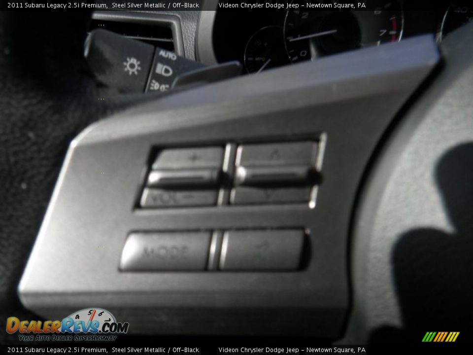 2011 Subaru Legacy 2.5i Premium Steel Silver Metallic / Off-Black Photo #19