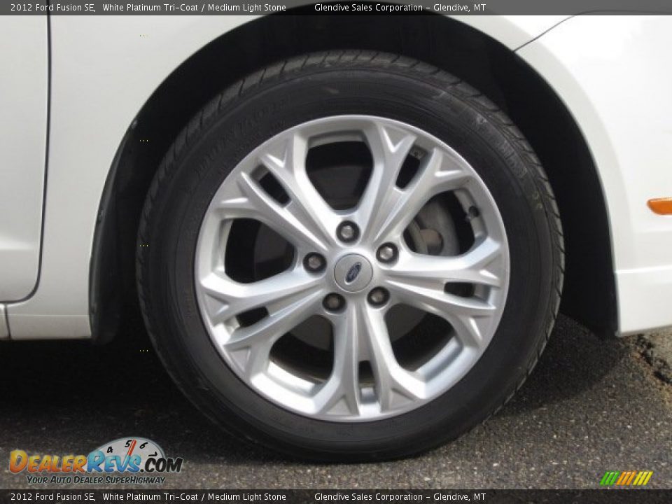 2012 Ford Fusion SE White Platinum Tri-Coat / Medium Light Stone Photo #19