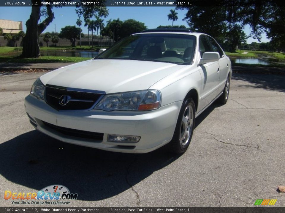 2002 Acura TL 3.2 White Diamond Pearl / Parchment Photo #1