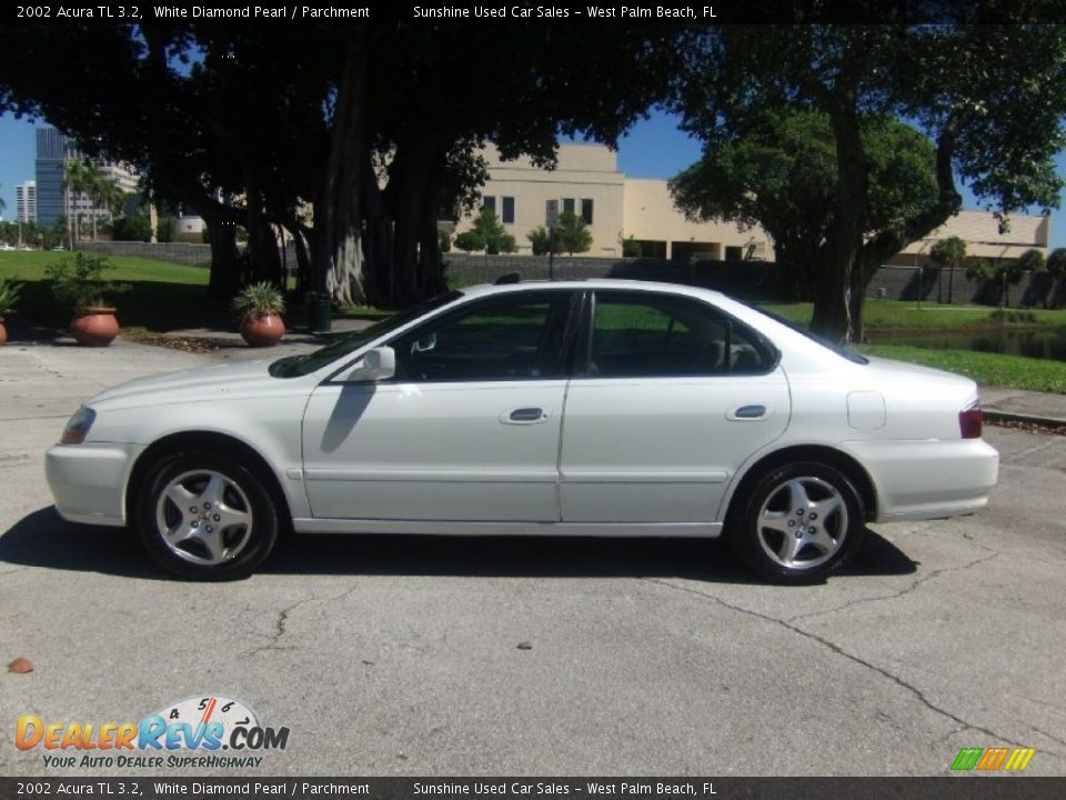 2002 Acura TL 3.2 White Diamond Pearl / Parchment Photo #2
