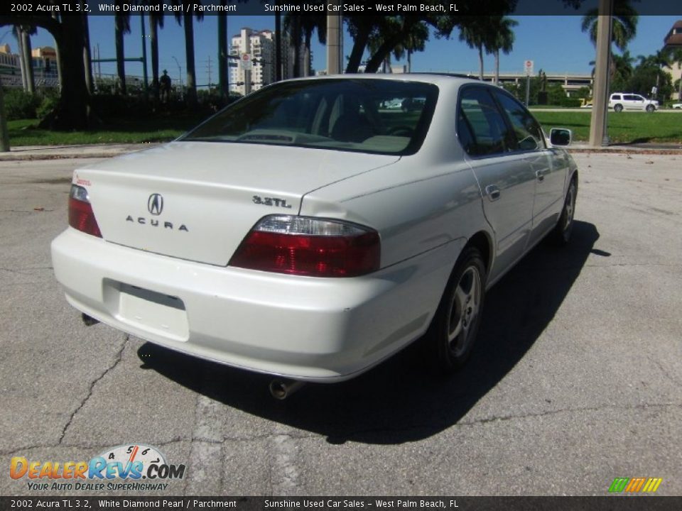 2002 Acura TL 3.2 White Diamond Pearl / Parchment Photo #4