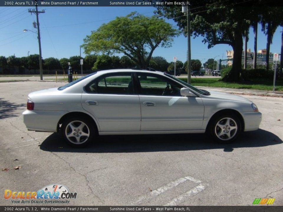 2002 Acura TL 3.2 White Diamond Pearl / Parchment Photo #5