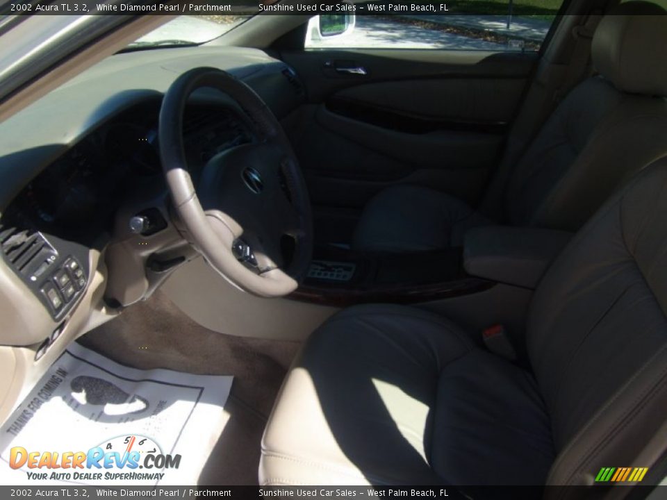 2002 Acura TL 3.2 White Diamond Pearl / Parchment Photo #7