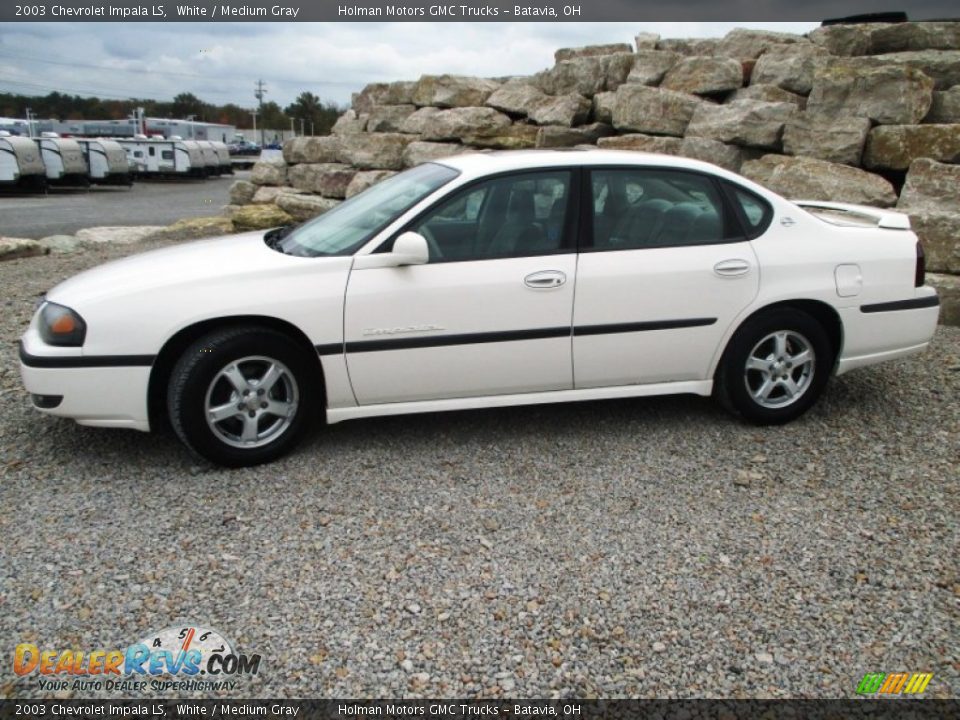 2003 Chevrolet Impala LS White / Medium Gray Photo #3
