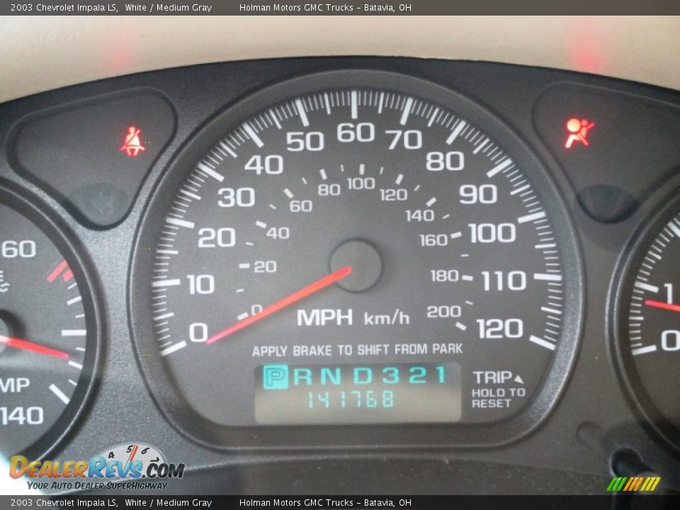 2003 Chevrolet Impala LS White / Medium Gray Photo #12
