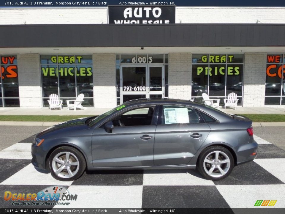 2015 Audi A3 1.8 Premium Monsoon Gray Metallic / Black Photo #1