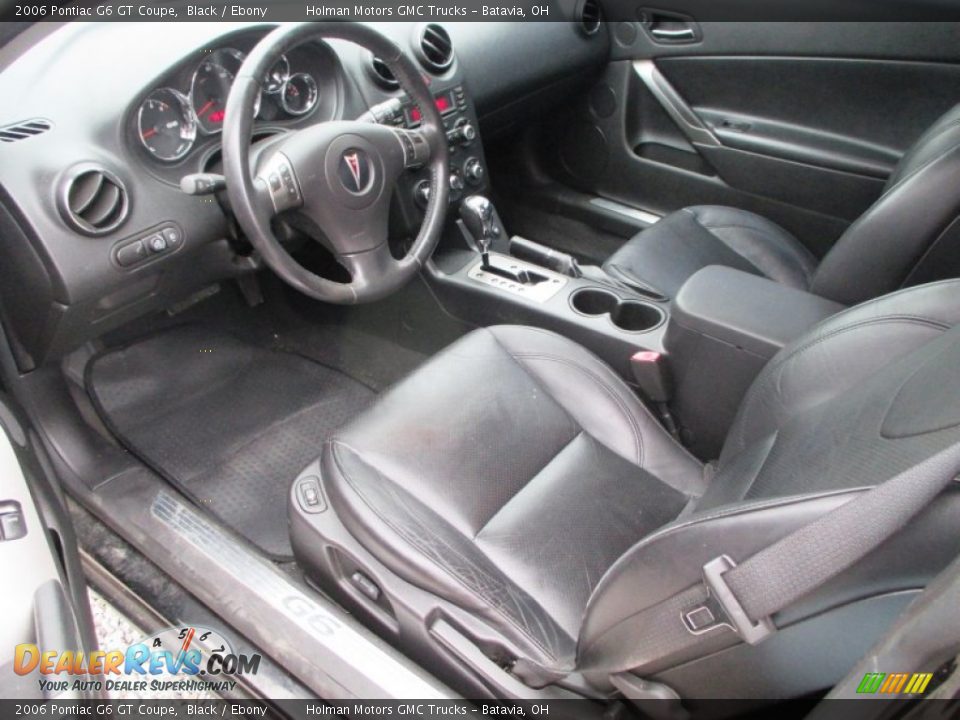 Ebony Interior - 2006 Pontiac G6 GT Coupe Photo #5