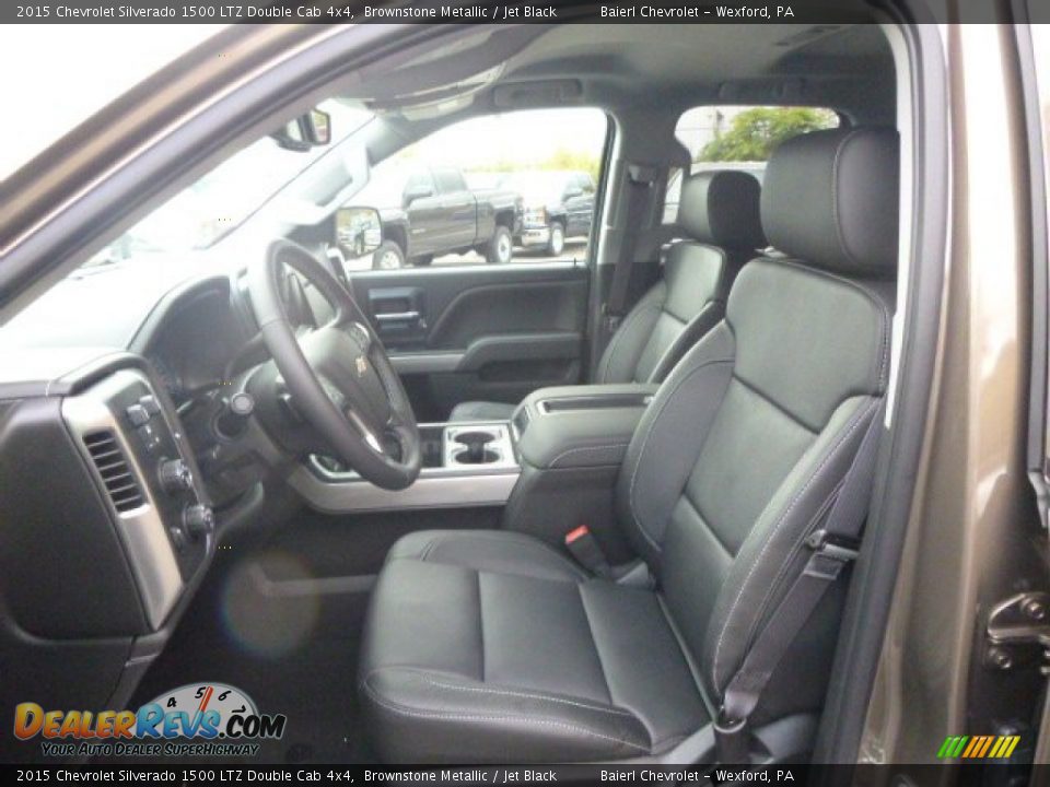 Jet Black Interior - 2015 Chevrolet Silverado 1500 LTZ Double Cab 4x4 Photo #10