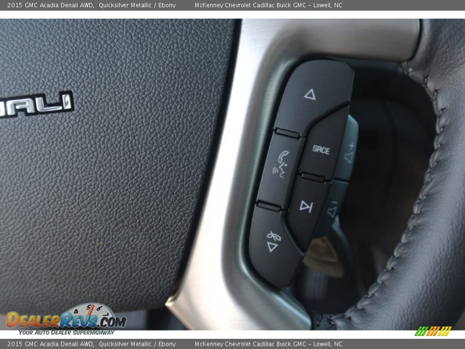 2015 GMC Acadia Denali AWD Quicksilver Metallic / Ebony Photo #16