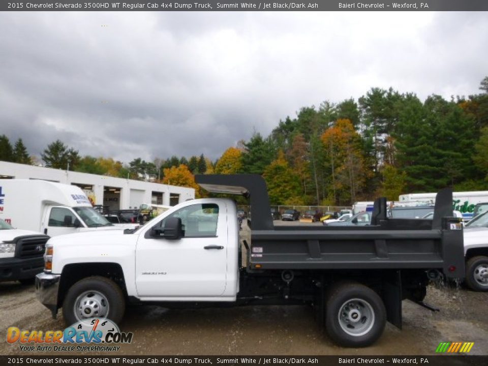2015 Chevrolet Silverado 3500HD WT Regular Cab 4x4 Dump Truck Summit White / Jet Black/Dark Ash Photo #1