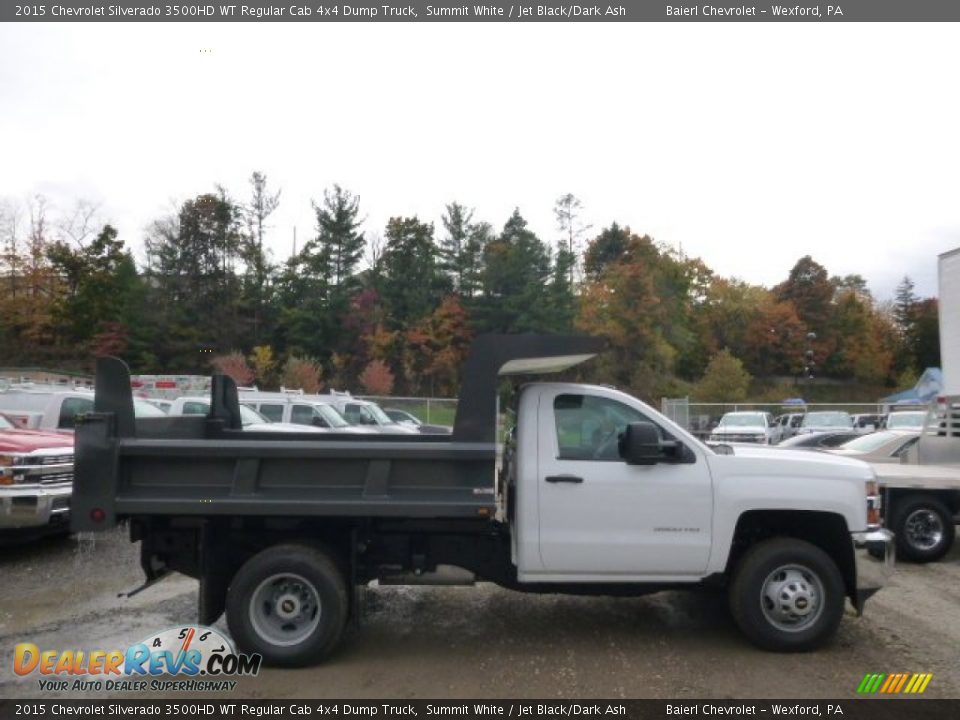 2015 Chevrolet Silverado 3500HD WT Regular Cab 4x4 Dump Truck Summit White / Jet Black/Dark Ash Photo #5