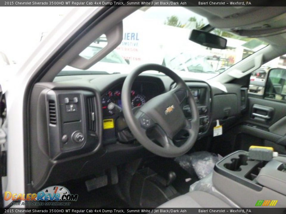 2015 Chevrolet Silverado 3500HD WT Regular Cab 4x4 Dump Truck Summit White / Jet Black/Dark Ash Photo #11