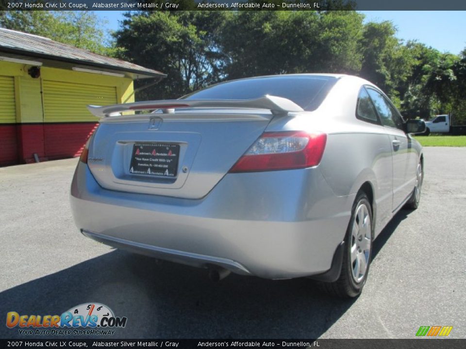 2007 Honda Civic LX Coupe Alabaster Silver Metallic / Gray Photo #3