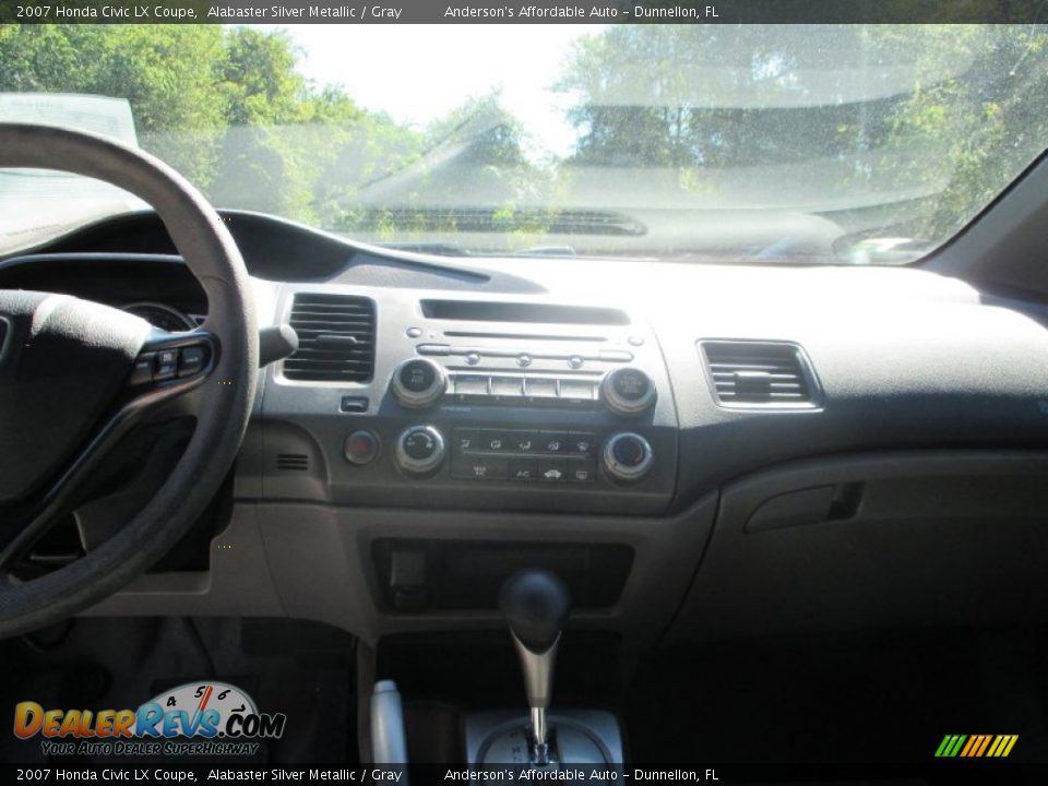 2007 Honda Civic LX Coupe Alabaster Silver Metallic / Gray Photo #13