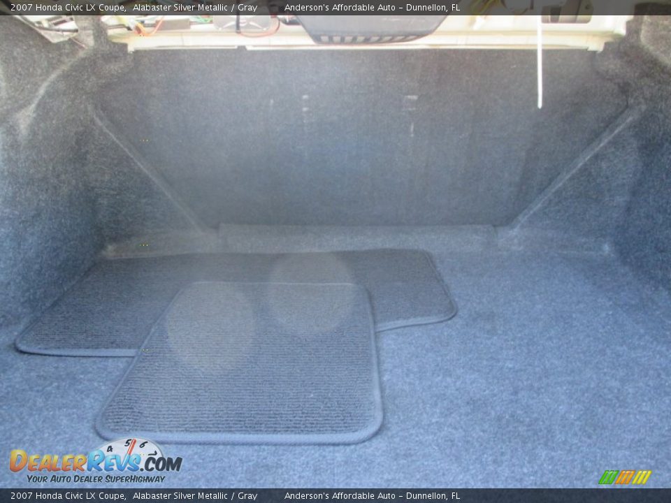 2007 Honda Civic LX Coupe Alabaster Silver Metallic / Gray Photo #18