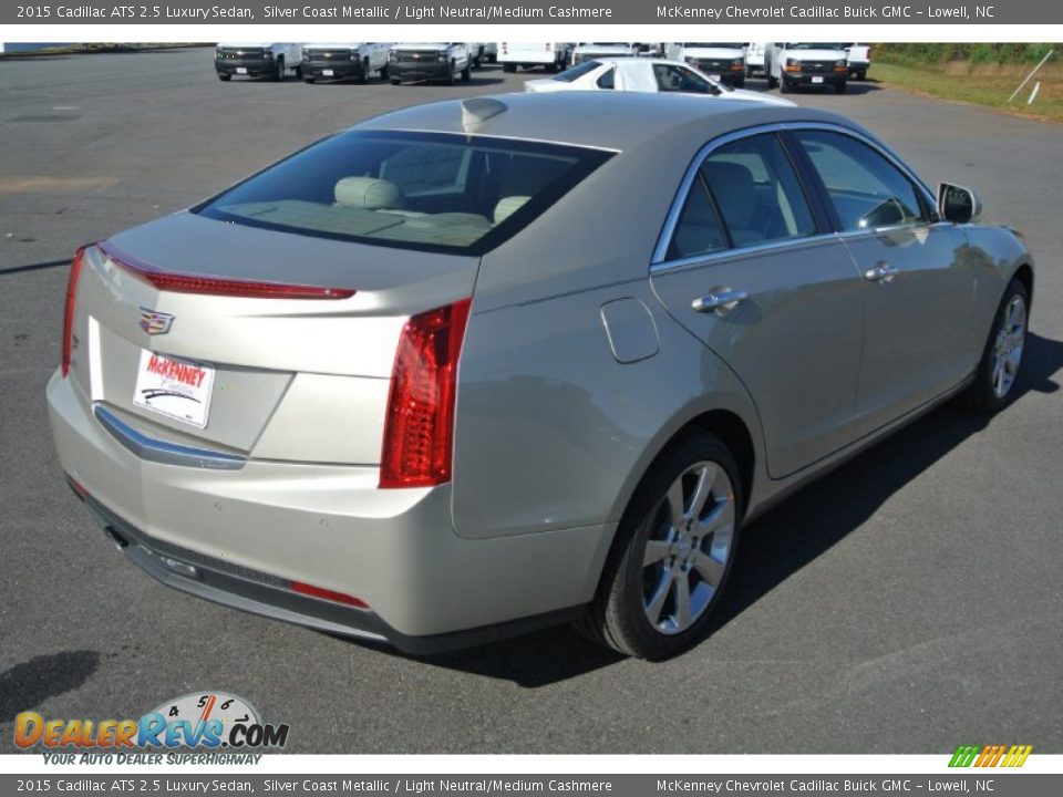 2015 Cadillac ATS 2.5 Luxury Sedan Silver Coast Metallic / Light Neutral/Medium Cashmere Photo #5