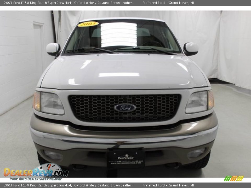 2003 Ford F150 King Ranch SuperCrew 4x4 Oxford White / Castano Brown Leather Photo #4