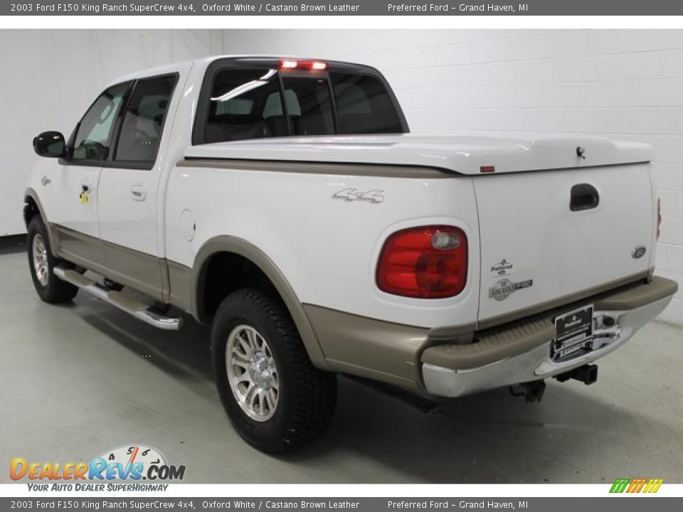 2003 Ford F150 King Ranch SuperCrew 4x4 Oxford White / Castano Brown Leather Photo #7