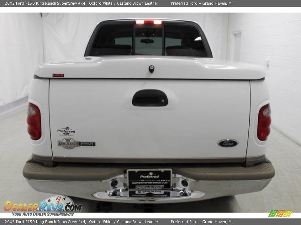 2003 Ford F150 King Ranch SuperCrew 4x4 Oxford White / Castano Brown Leather Photo #8