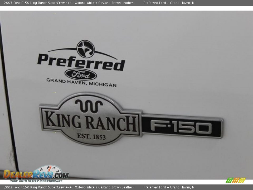2003 Ford F150 King Ranch SuperCrew 4x4 Oxford White / Castano Brown Leather Photo #9