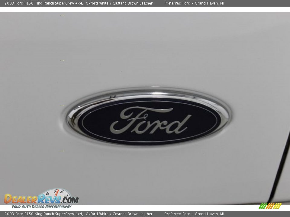 2003 Ford F150 King Ranch SuperCrew 4x4 Oxford White / Castano Brown Leather Photo #10