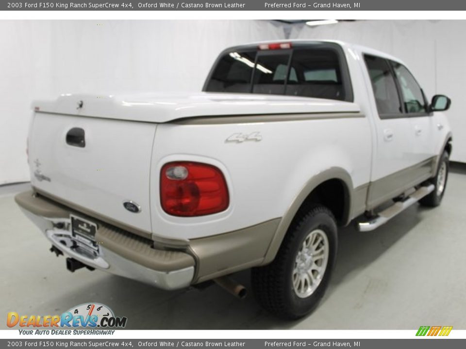 2003 Ford F150 King Ranch SuperCrew 4x4 Oxford White / Castano Brown Leather Photo #12