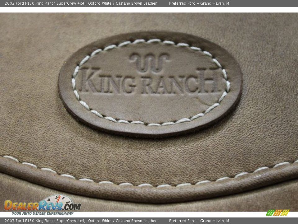 2003 Ford F150 King Ranch SuperCrew 4x4 Oxford White / Castano Brown Leather Photo #19