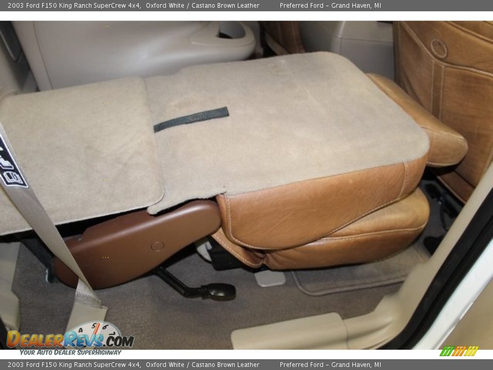 2003 Ford F150 King Ranch SuperCrew 4x4 Oxford White / Castano Brown Leather Photo #21
